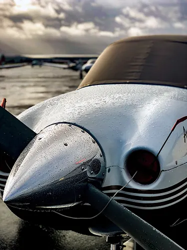 VH-OKY spinner and propeller detail